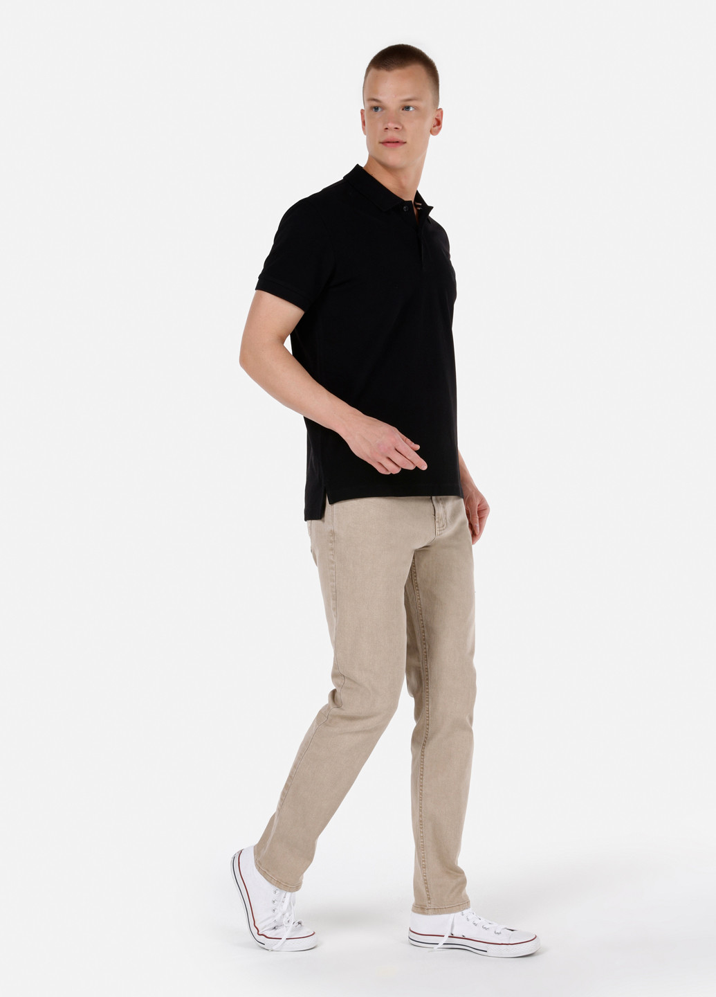 Бежевые кэжуал демисезонные прямые брюки Colin's