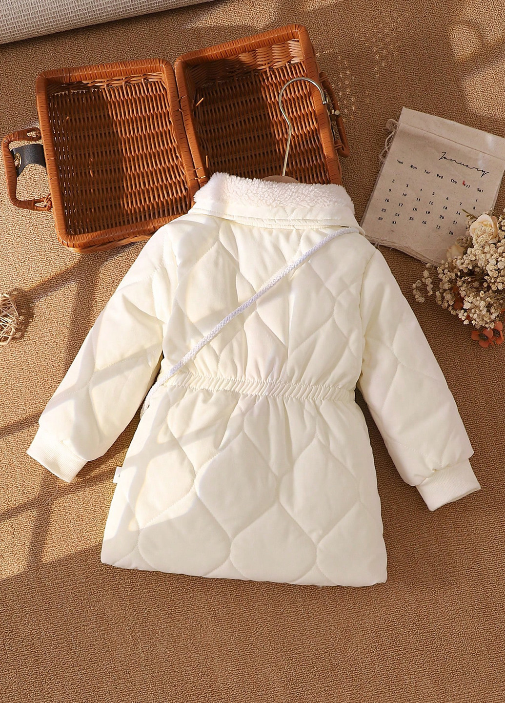 Молочне демісезонне Пальто однобортне SHEIN