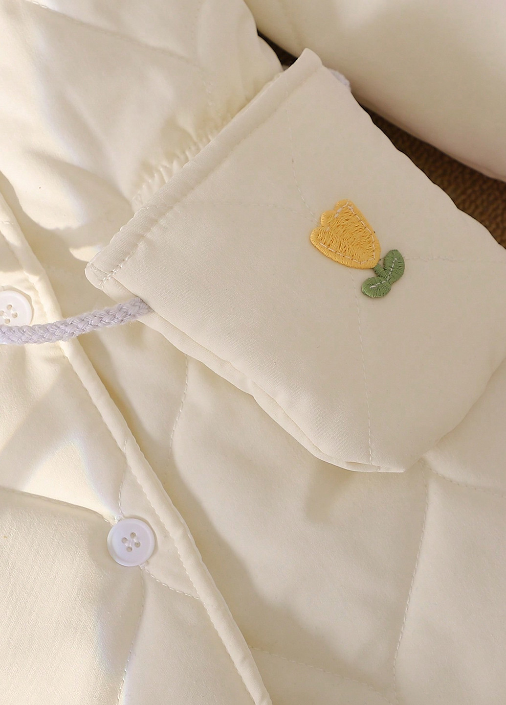 Молочне демісезонне Пальто однобортне SHEIN