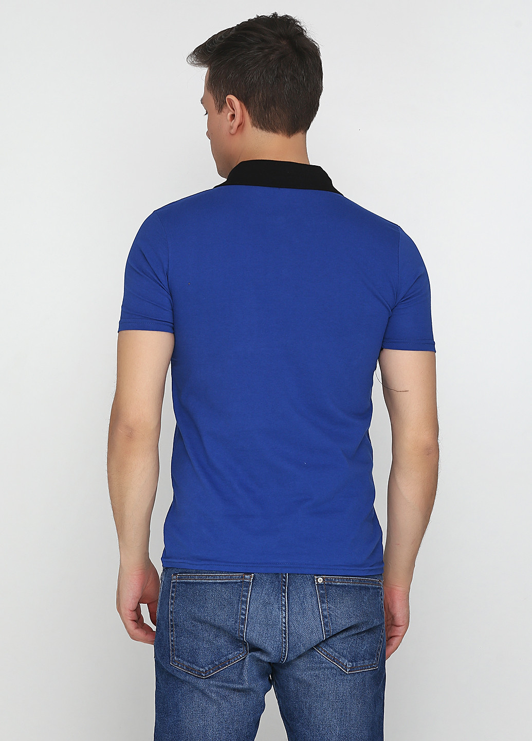 Синяя футболка-поло для мужчин Osce с логотипом
