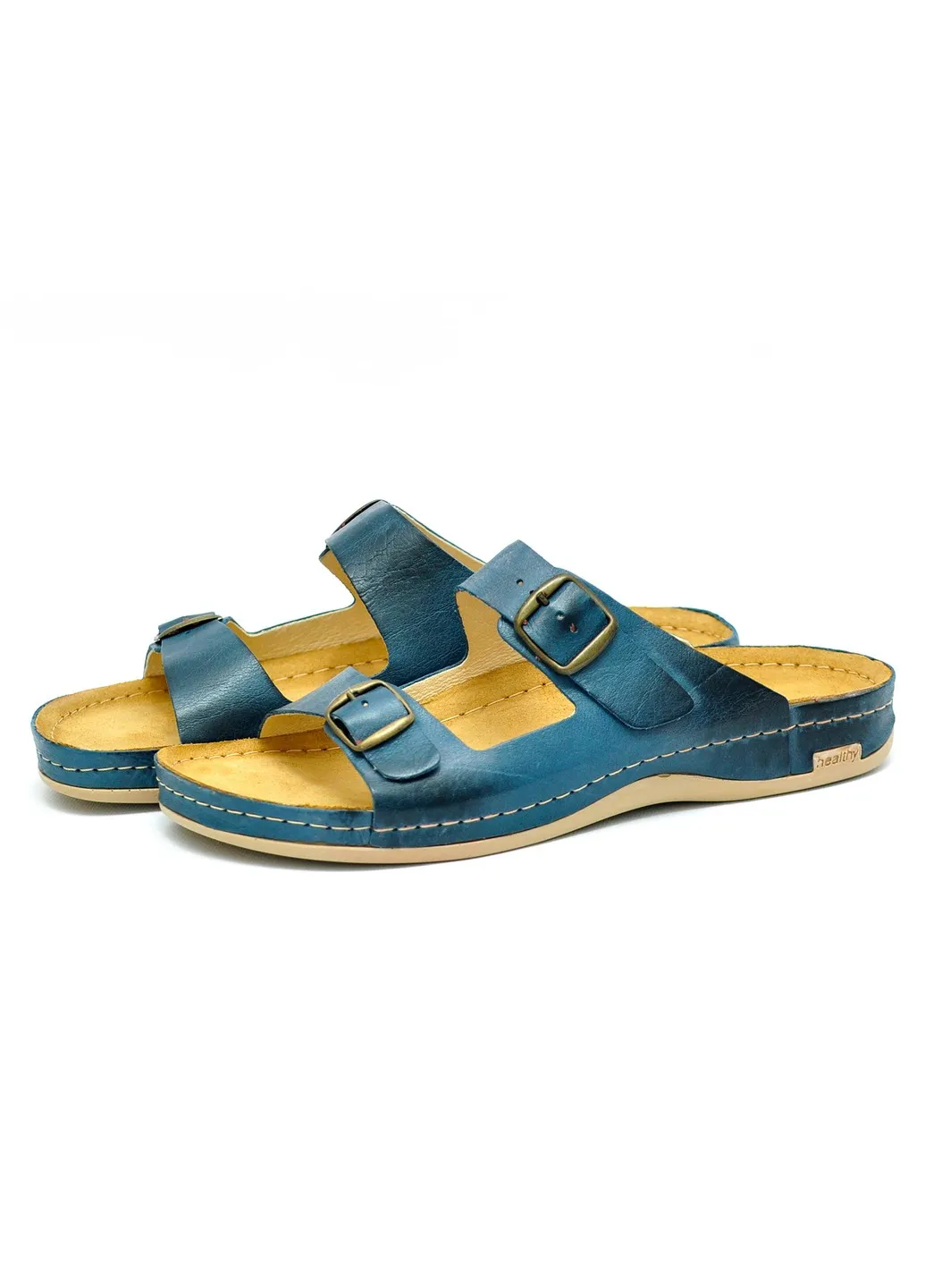 мужские сандалии кожаные 703m blue 46 р Leon