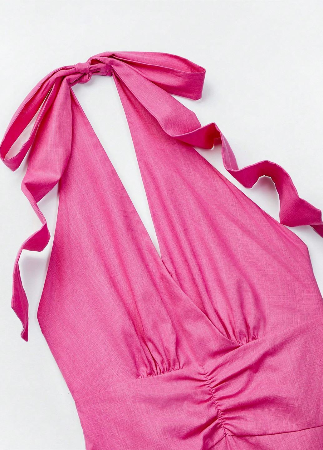 Темно-рожева кежуал сукня з відкритою спиною SHEIN однотонна