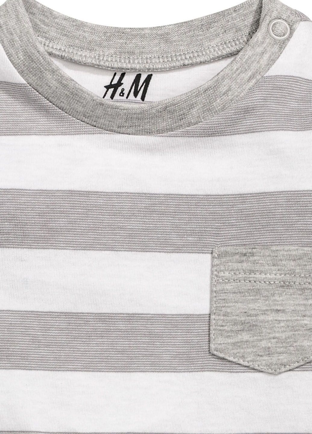 Разноцветный демисезонный кэжуал лонгслив H&M в полоску