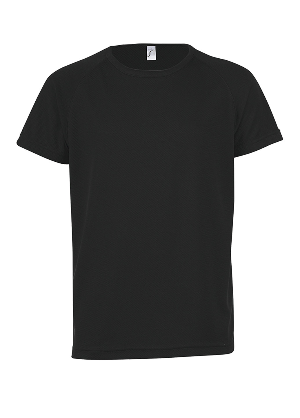 Черная демисезонная футболка с коротким рукавом Sol's