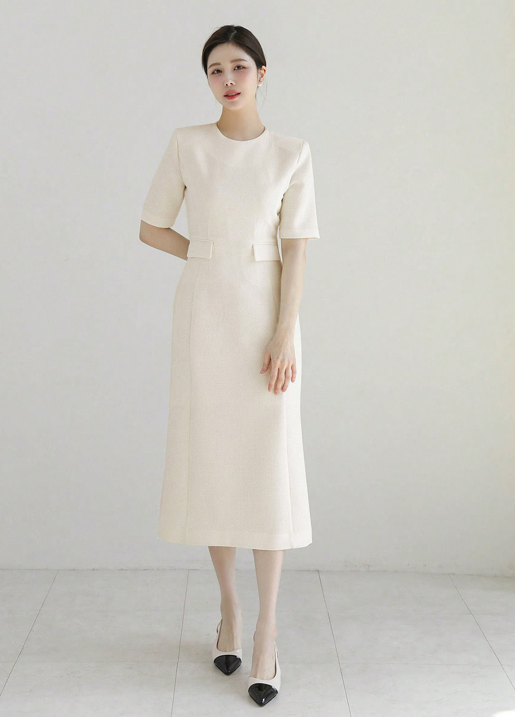 Молочна кежуал сукня SHEIN однотонна