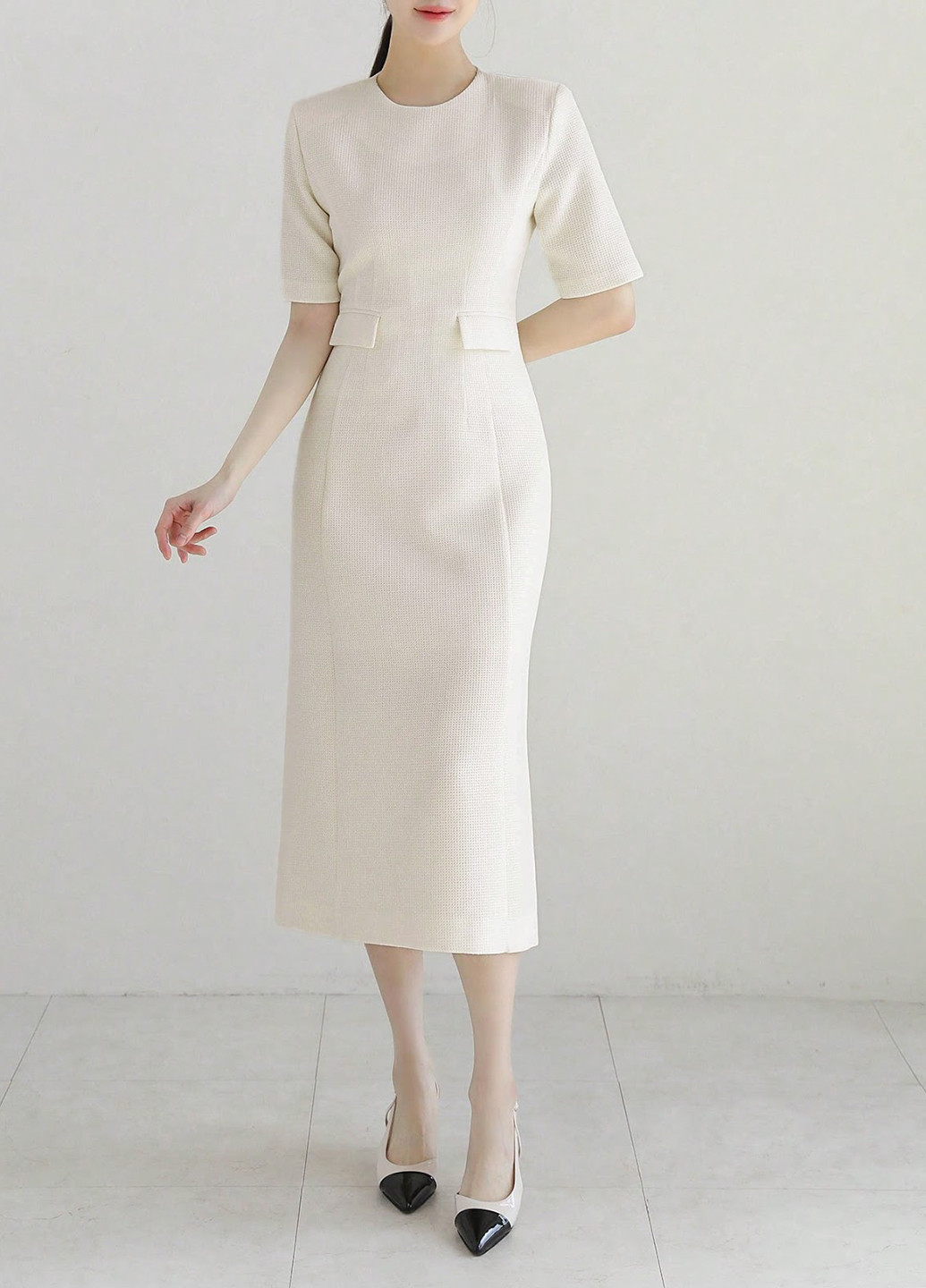 Молочна кежуал сукня SHEIN однотонна