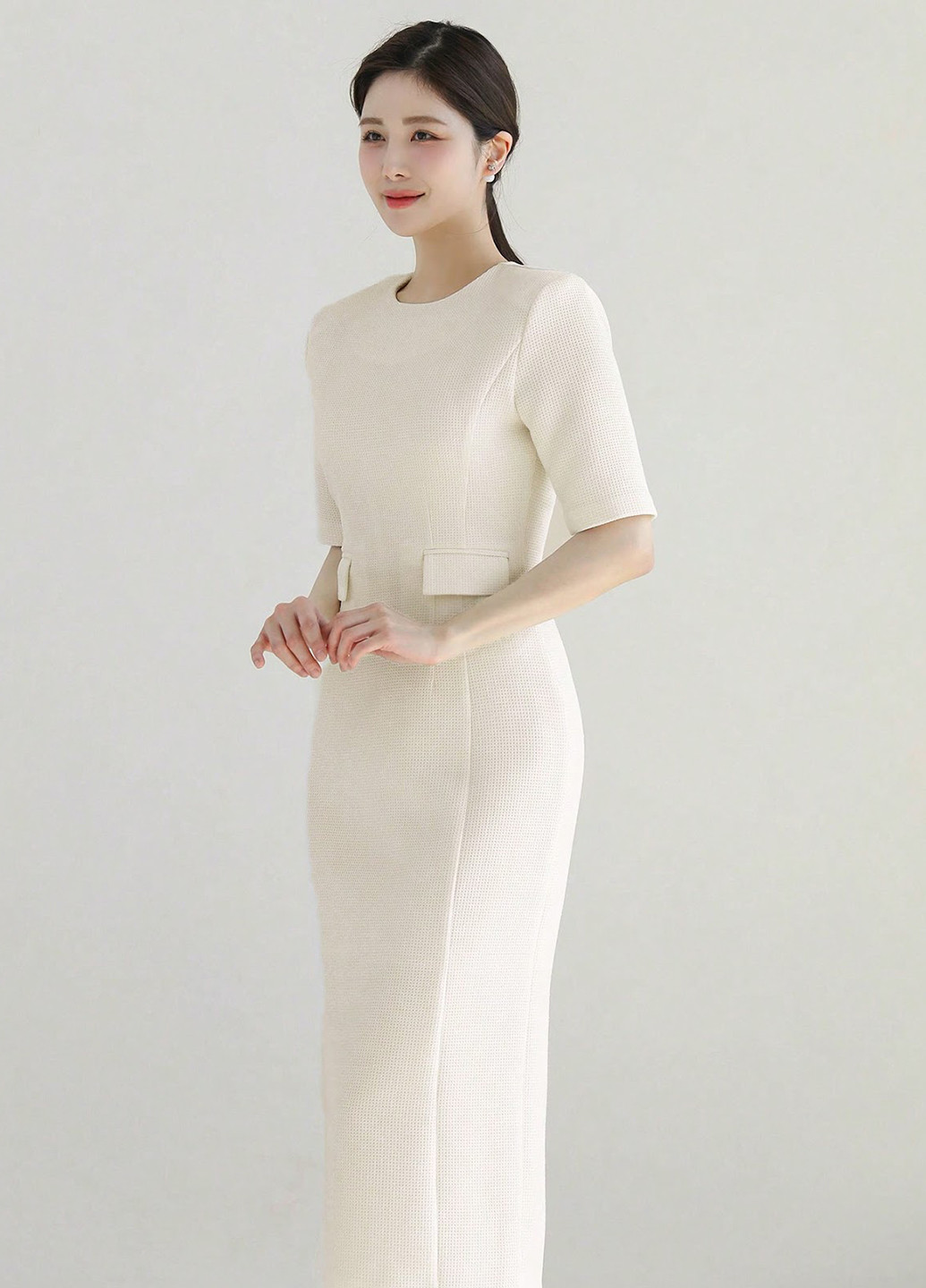 Молочна кежуал сукня SHEIN однотонна