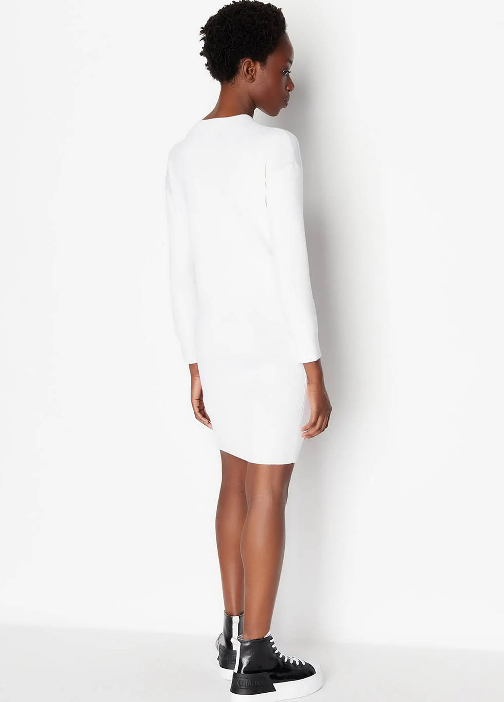 Білий кежуал сукня силуетна Armani Exchange з логотипом