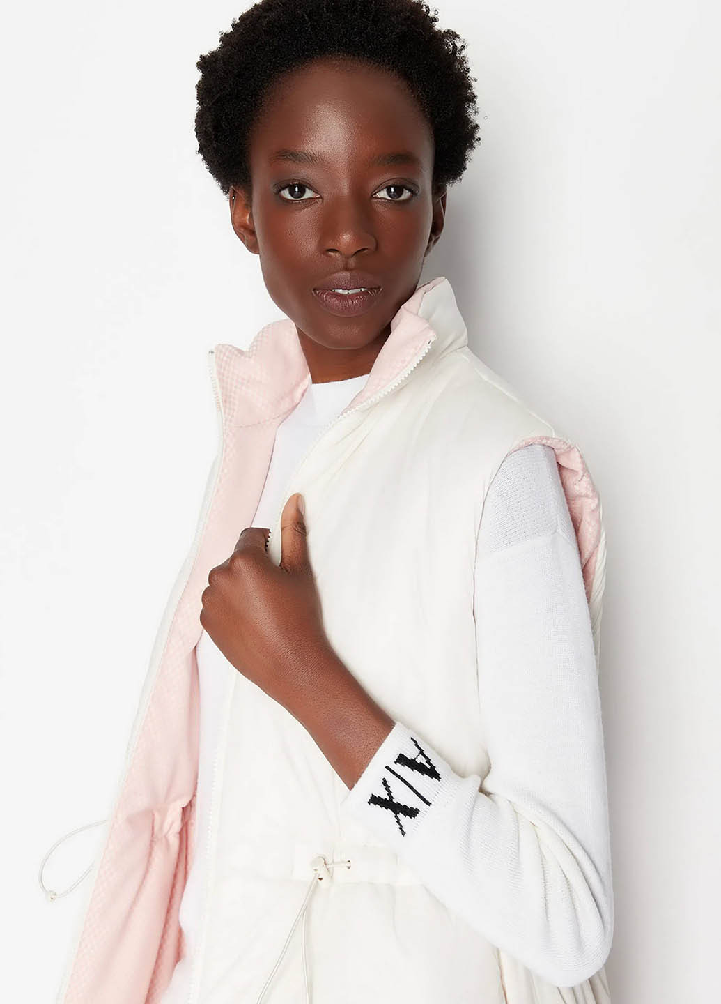 Білий кежуал сукня силуетна Armani Exchange з логотипом