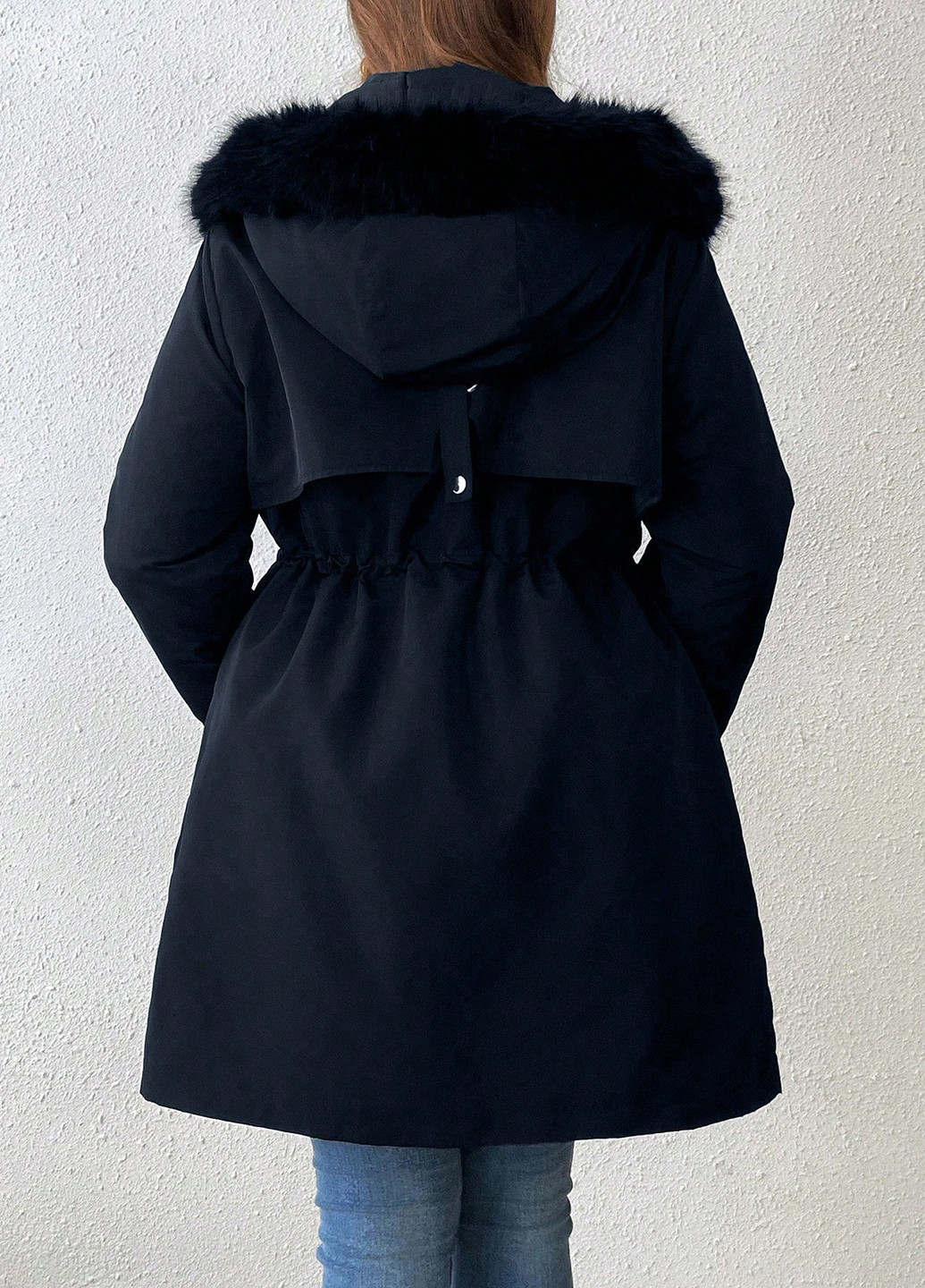 Темно-синя зимня куртка SHEIN