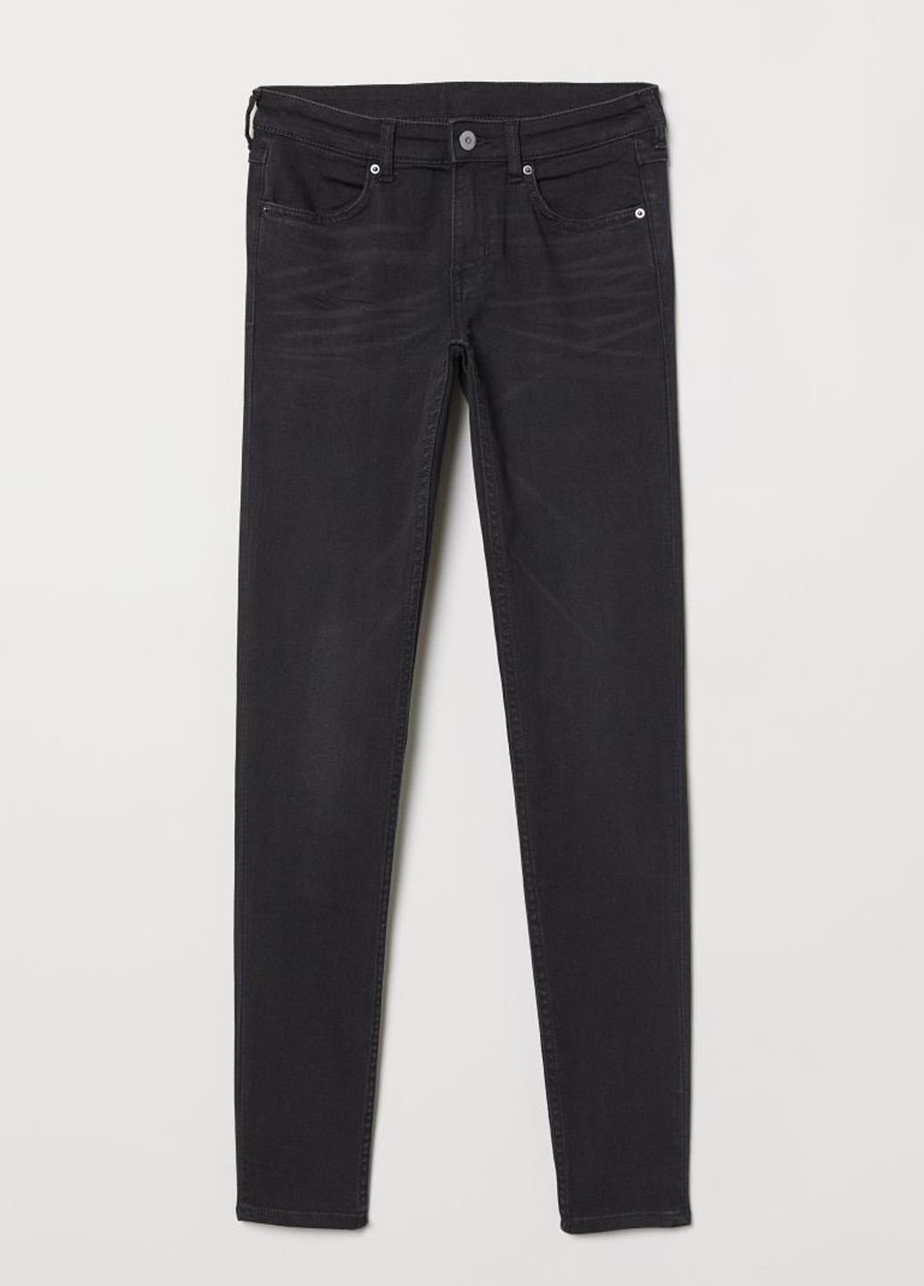 Черные демисезонные зауженные брюки H&M