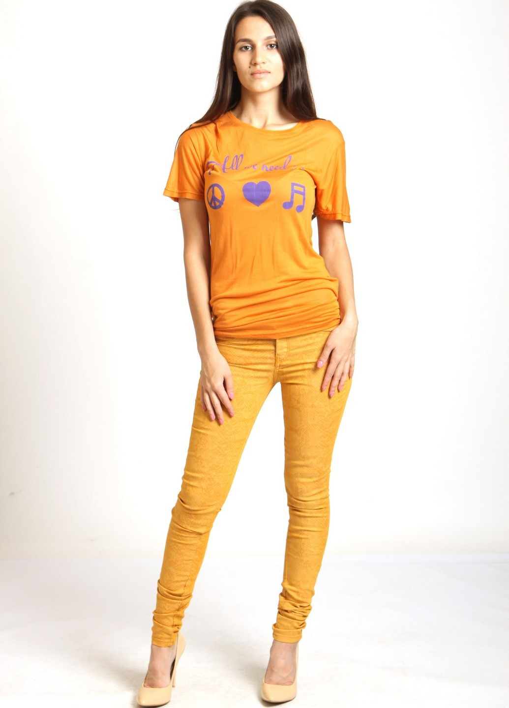 Оранжевая летняя футболка Chiarotex