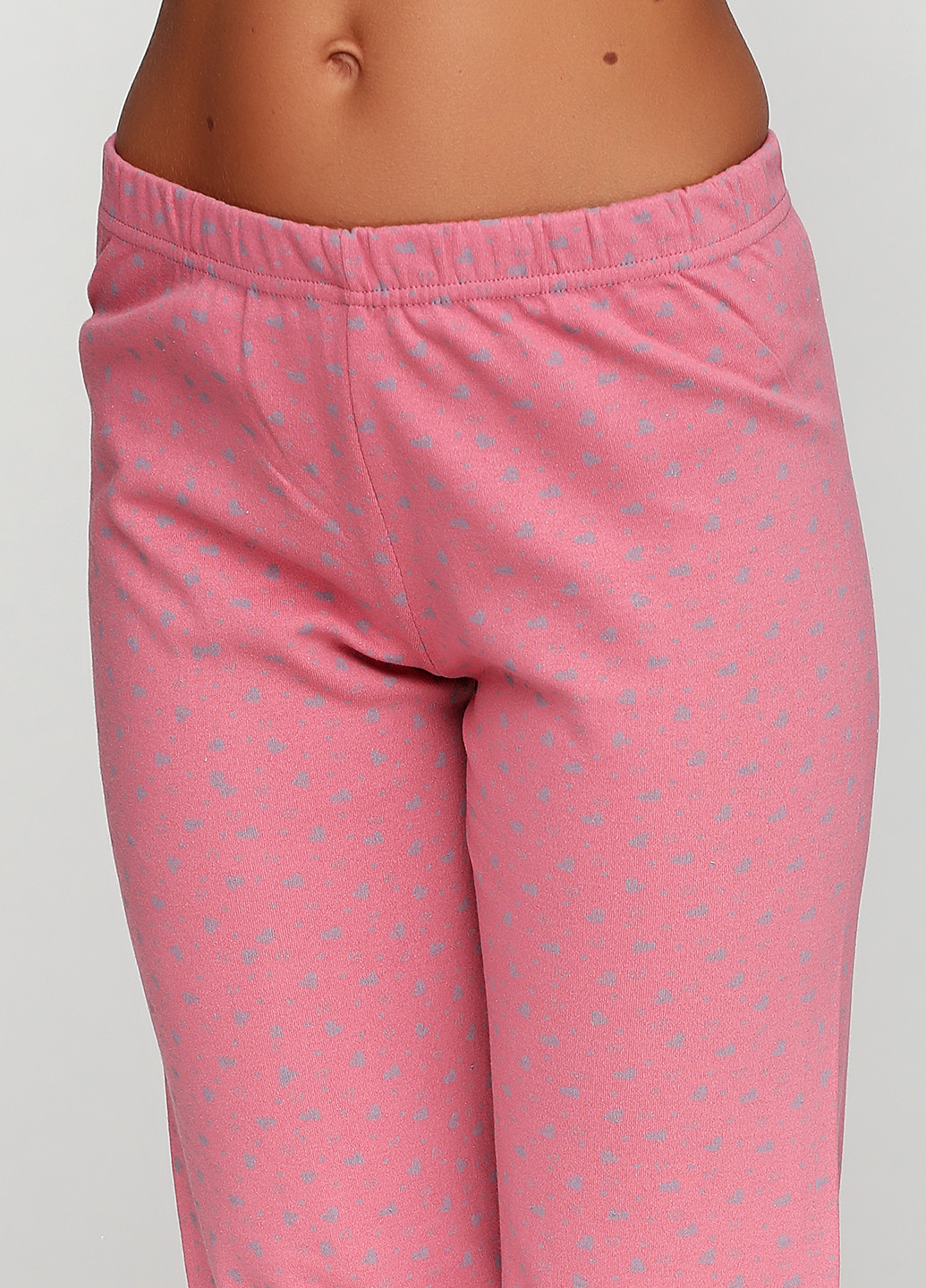 Темно-розовая всесезон пижама (лонгслив, брюки) Fawn