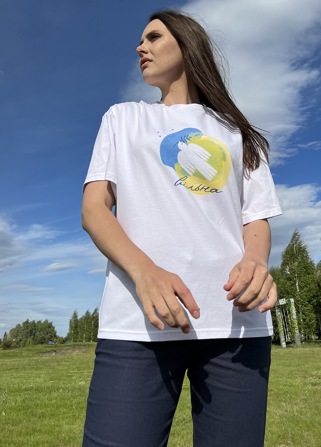 Молочна літня футболка Vovk