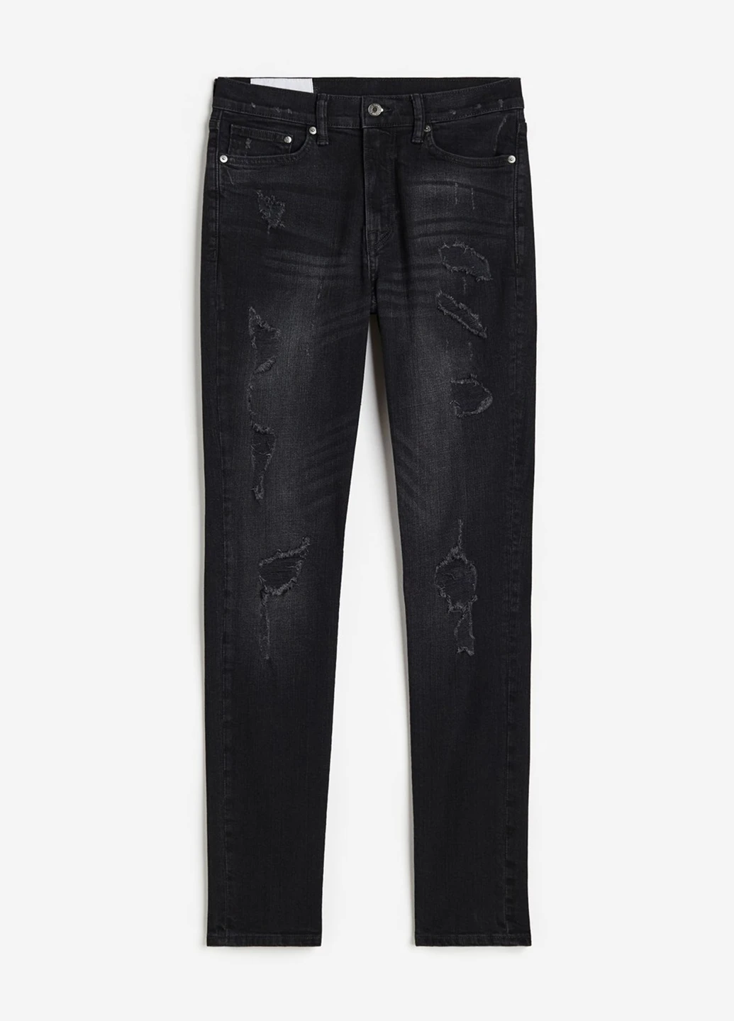 Черные демисезонные скинни джинсы H&M