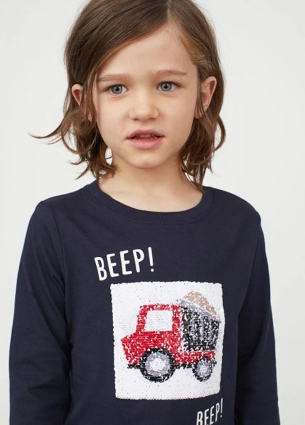 Индиго демисезонный кэжуал лонгслив H&M с надписями