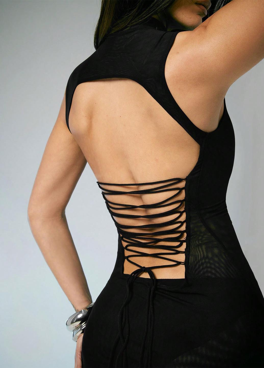 Чорна вечірня сукня силуетна SHEIN однотонна