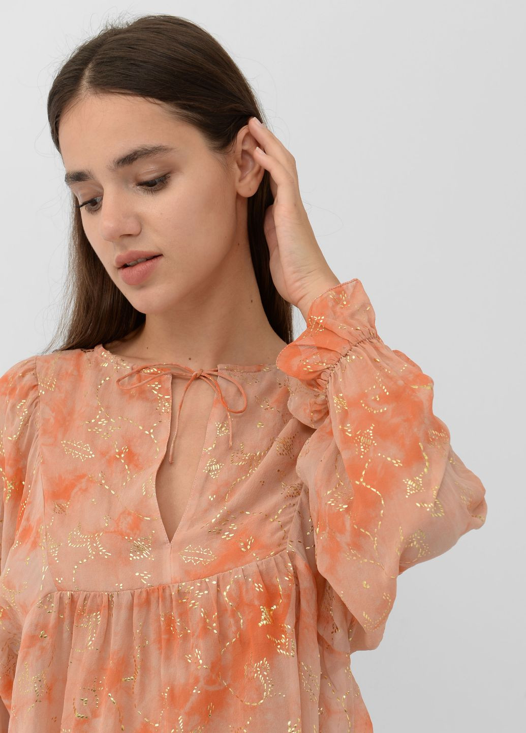 Розовая летняя блуза шёлковая & Other Stories