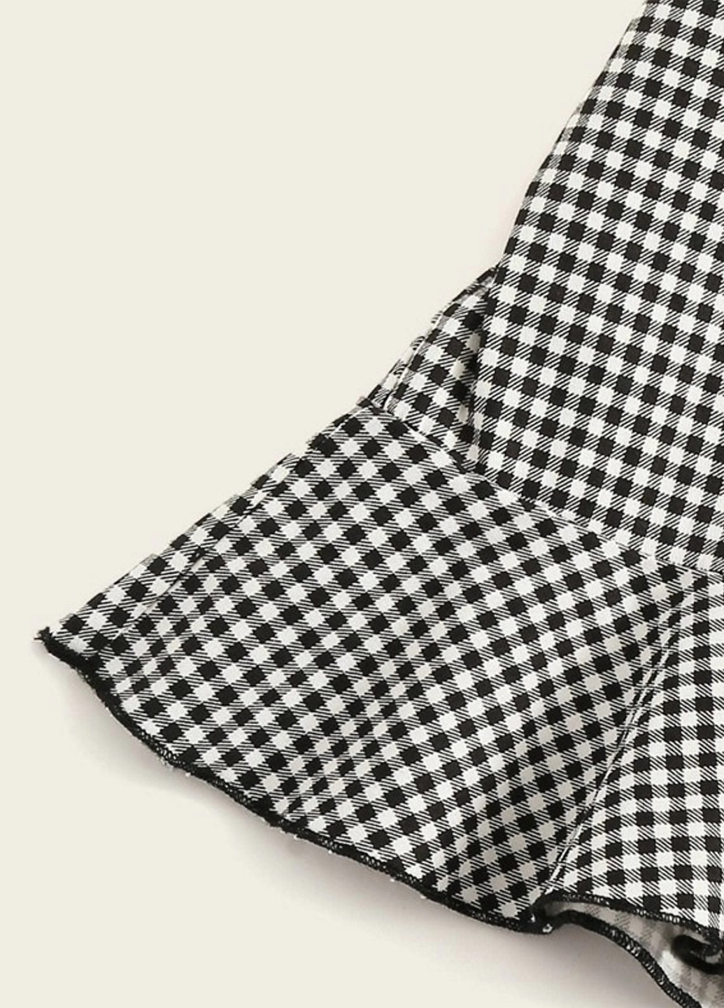 Черно-белая кэжуал в клетку юбка SHEIN с баской
