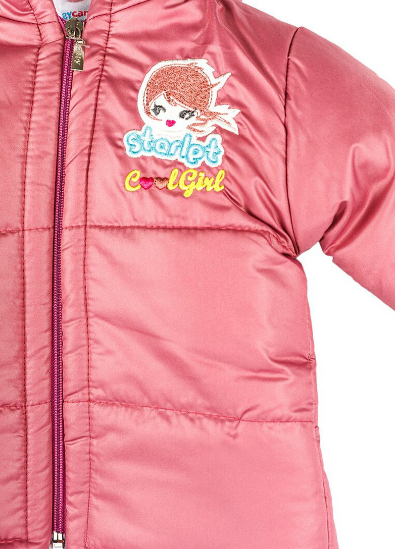Лиловая демисезонная куртка для девочек 254 98 см лилово-розовая (2000902924891) Rey Can Baby