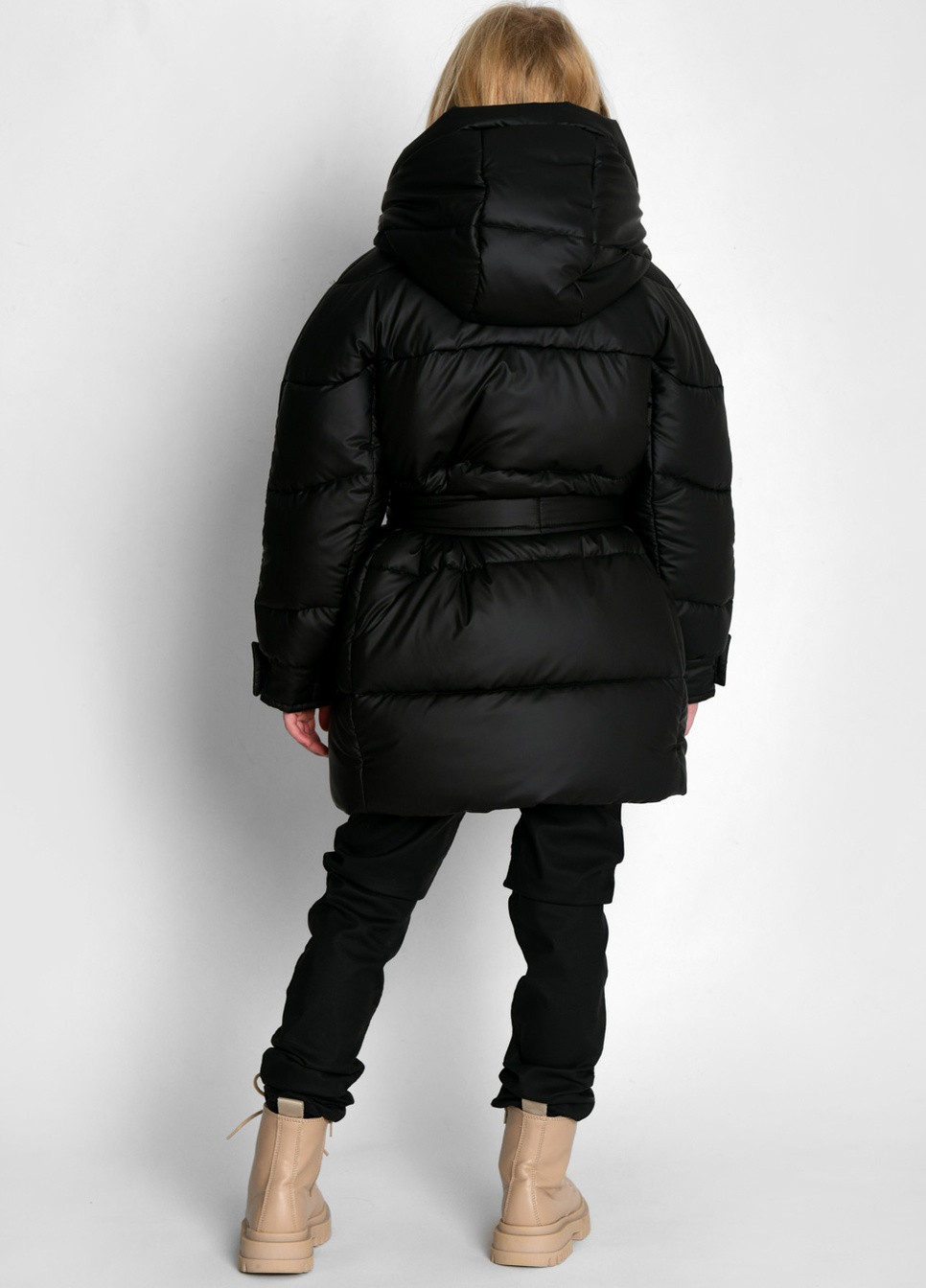Черная зимняя пуховая куртка для девочек от 6 до 17 лет X-Woyz