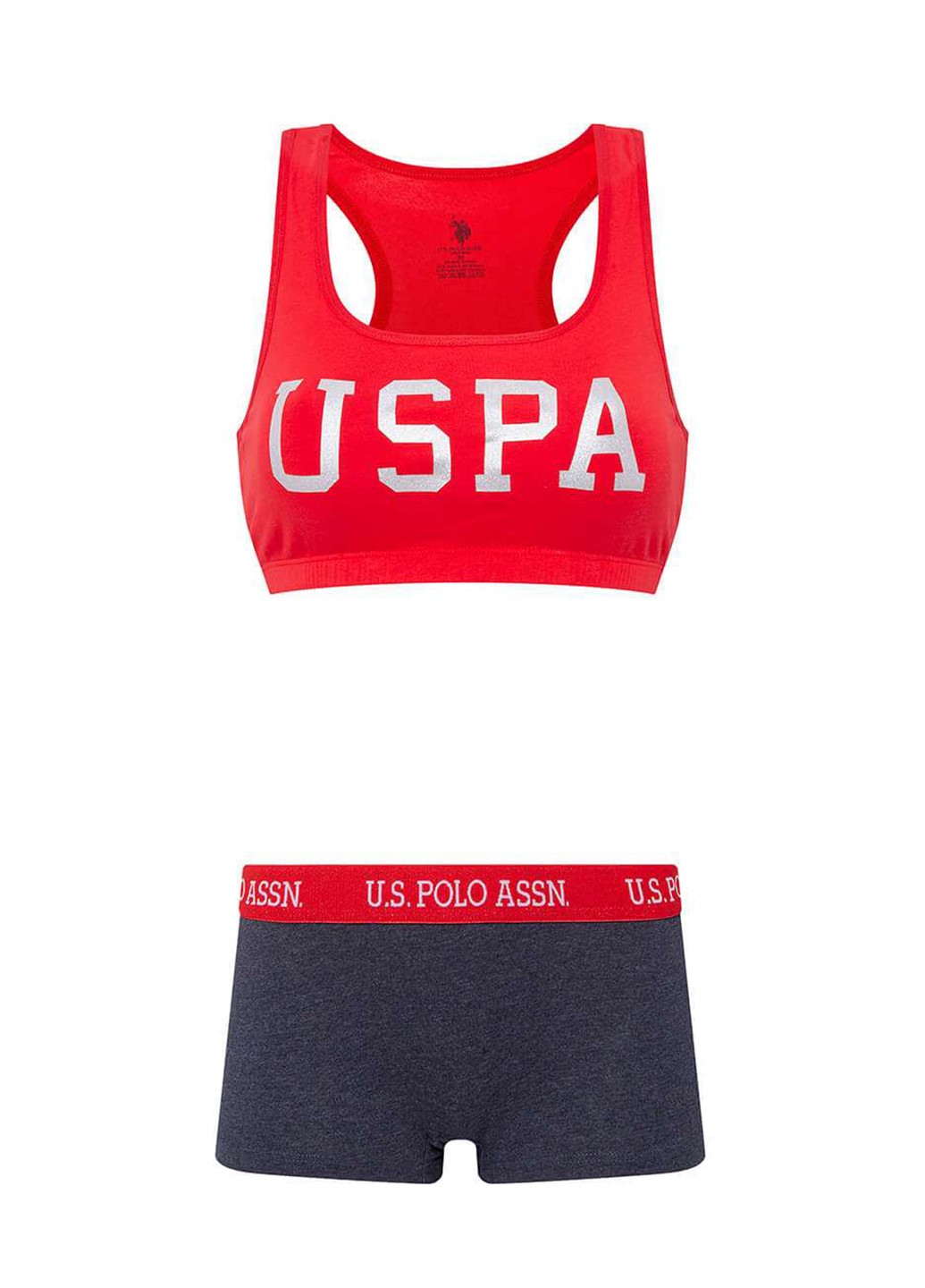 Красный демисезонный комплект (топ, шорты) U.S. Polo Assn.
