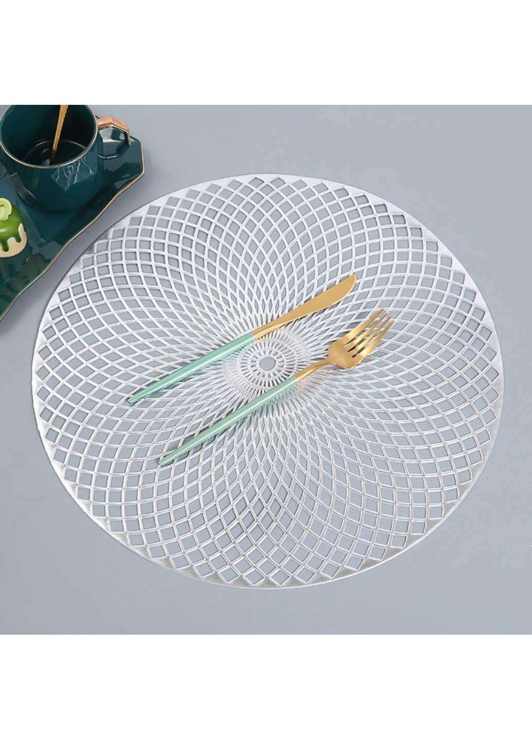 Салфетка сервировочная 5471 38 см серебристая Power (254441080)