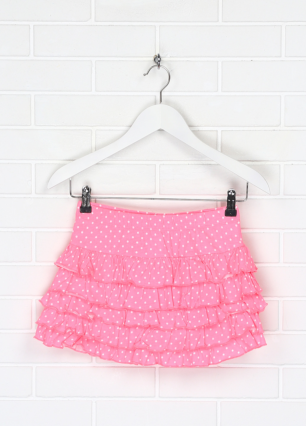 Кислотно-розовая кэжуал в горошек юбка Terranova клешированная