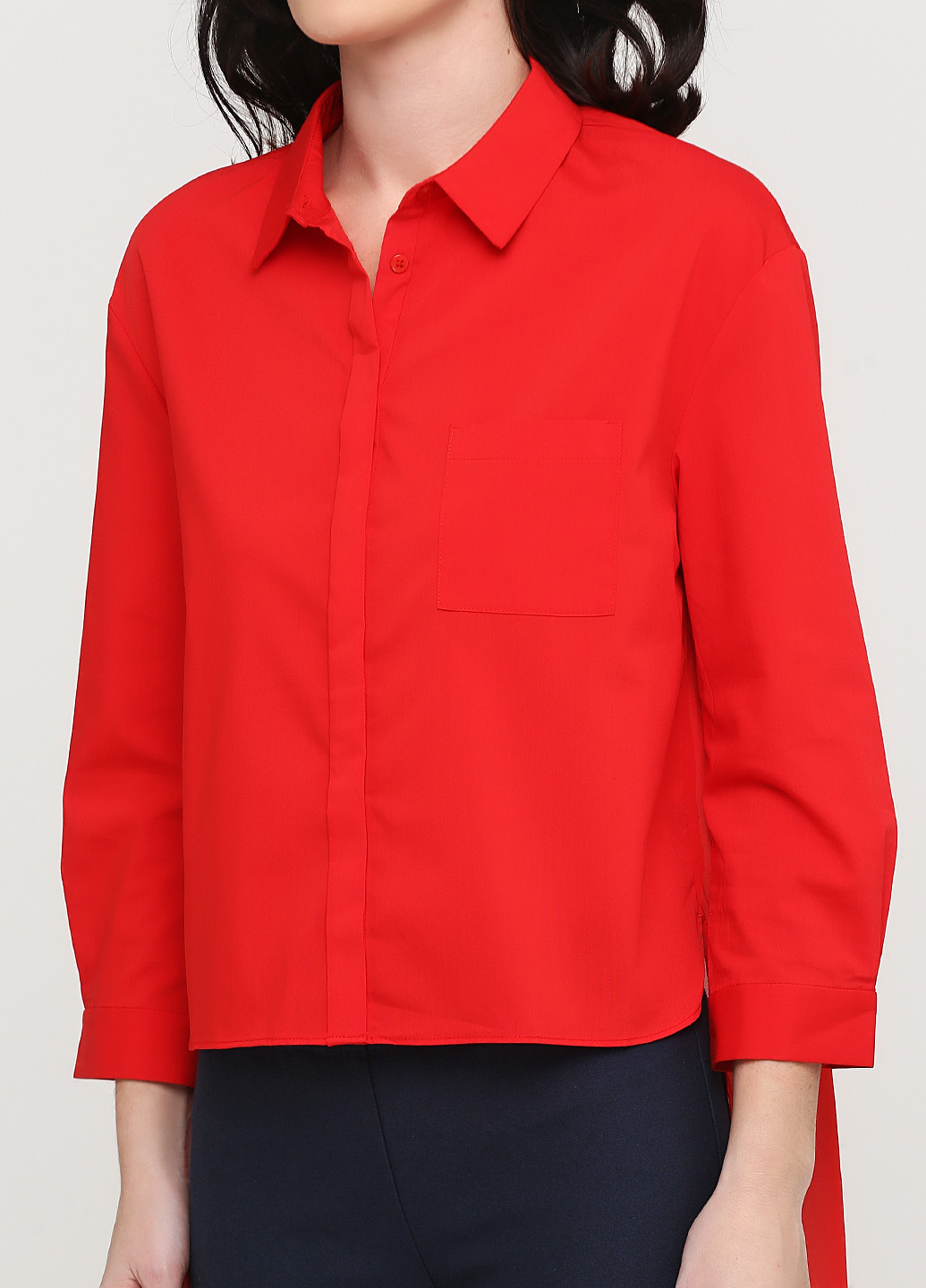 Красная кэжуал рубашка однотонная Vero Moda