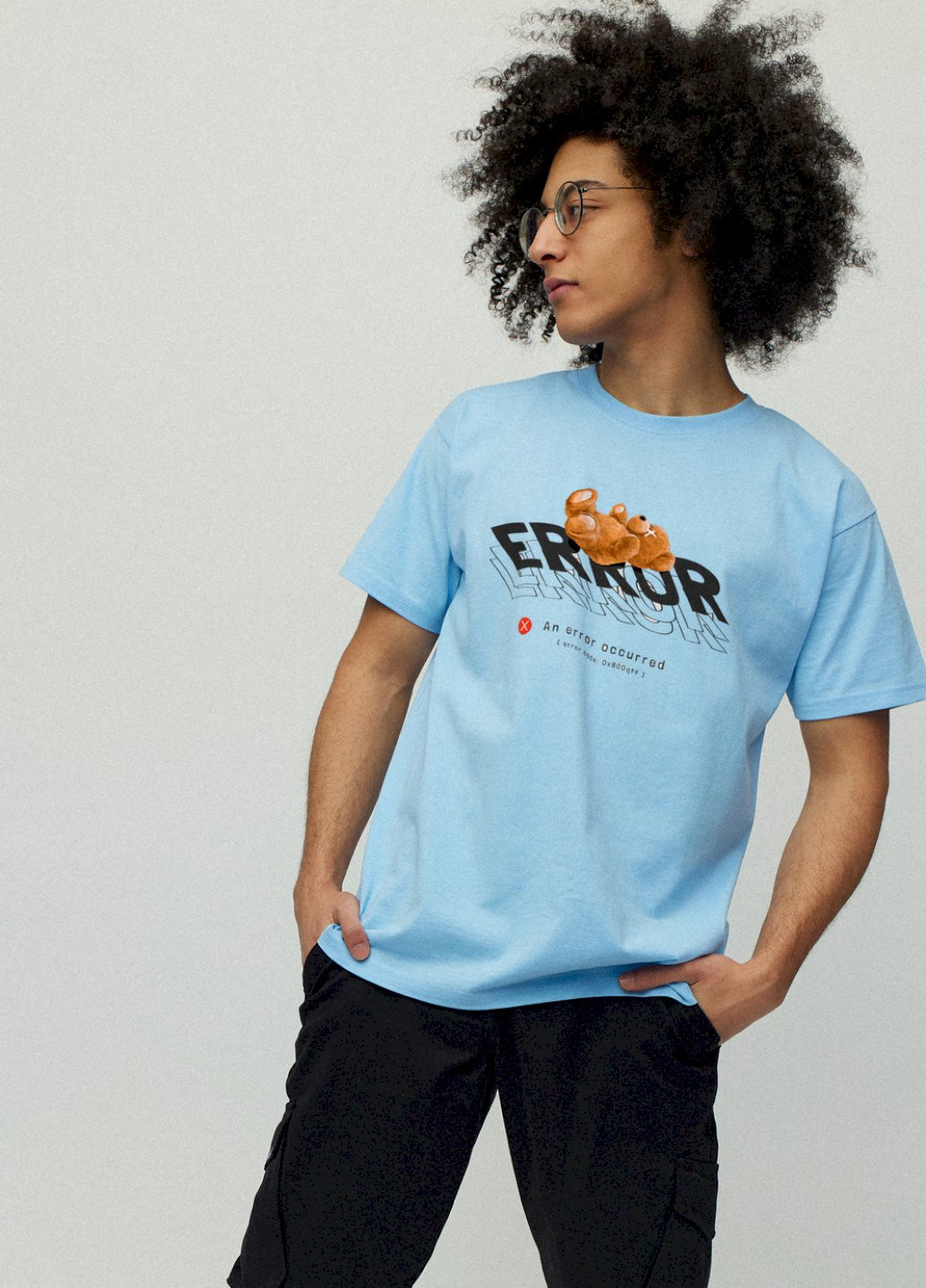 Голубая футболка мужская YAPPI