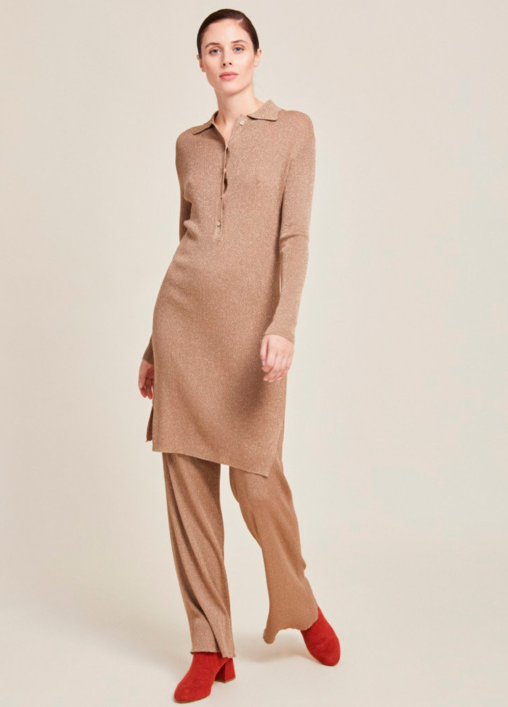 Жіноча подовжена сорочка-поло Stefanel (252804035)