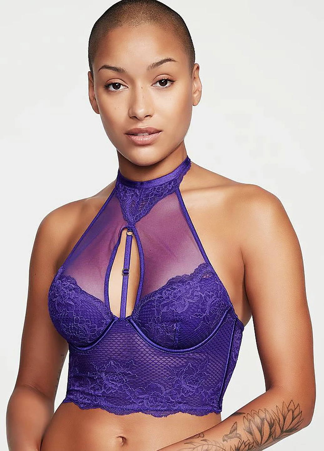 Фіолетовий демісезонний комплект білизни (бюстгальтер, трусики) Victoria's Secret