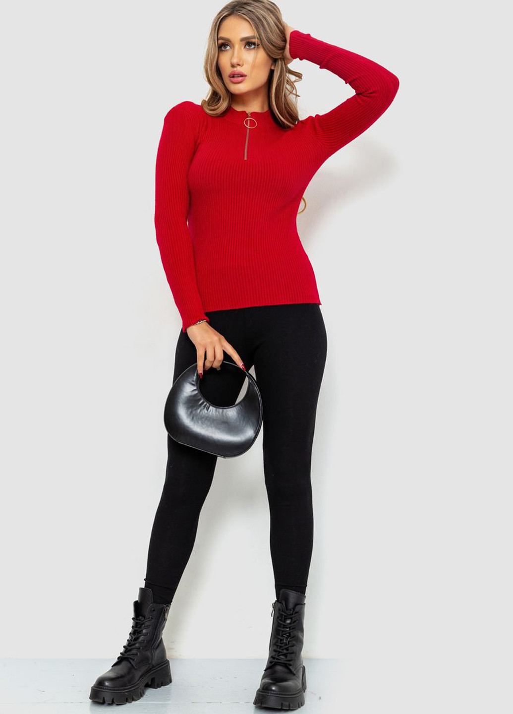 Темно-красный демисезонный свитер Ager