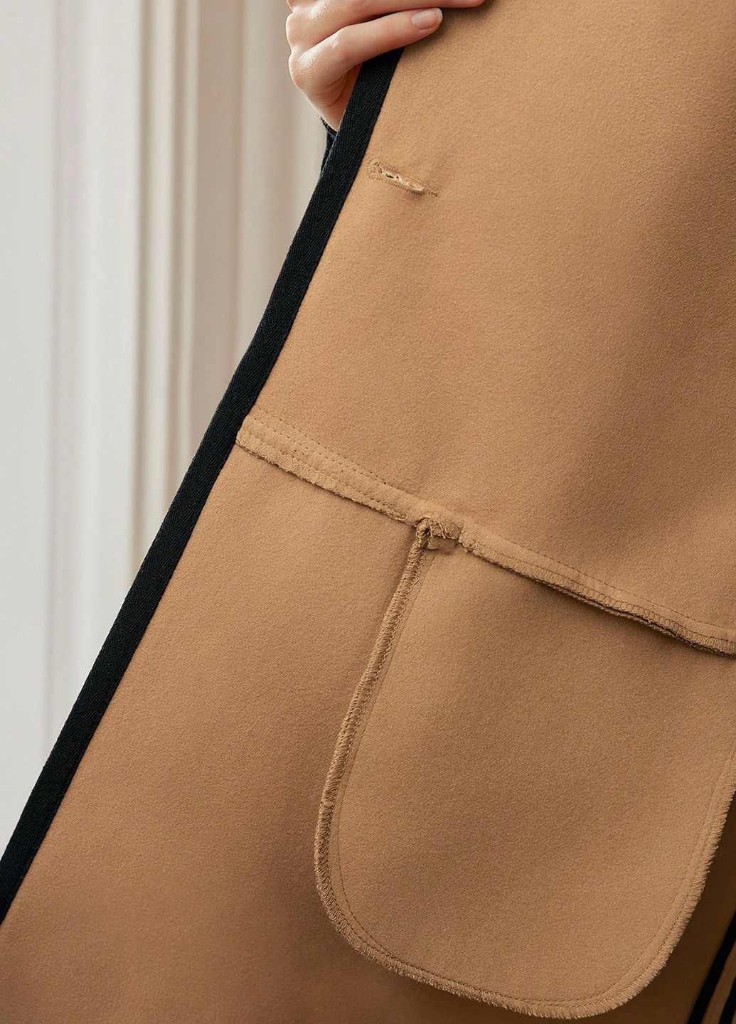 Песочное демисезонное Пальто однобортное SHEIN