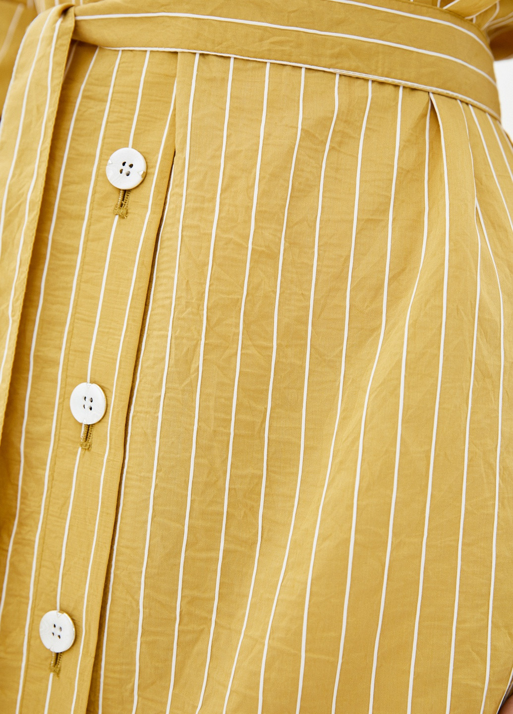 Гірчична кежуал сукня жовта 1085 сорочка DANNA в смужку