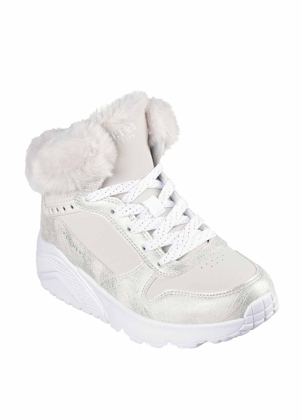 Бежевые кэжуал зимние ботинки Skechers