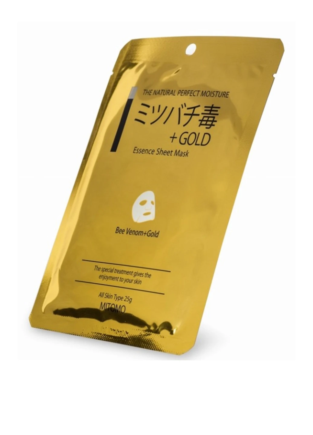 Маска для лица тканевая Золото и Пчелиный яд, 25 г Mitomo (80356866)