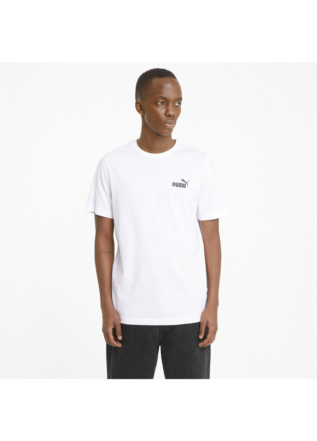 Белая футболка essentials small logo men's tee Puma