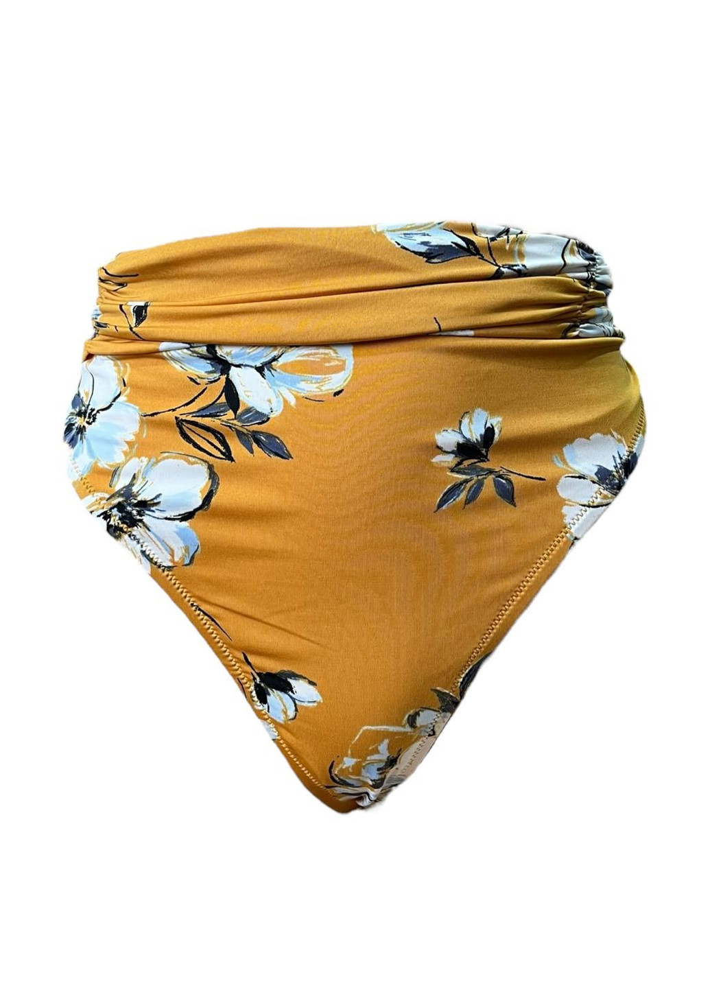 Горчичные купальные трусики с цветочным принтом Garnet Hill