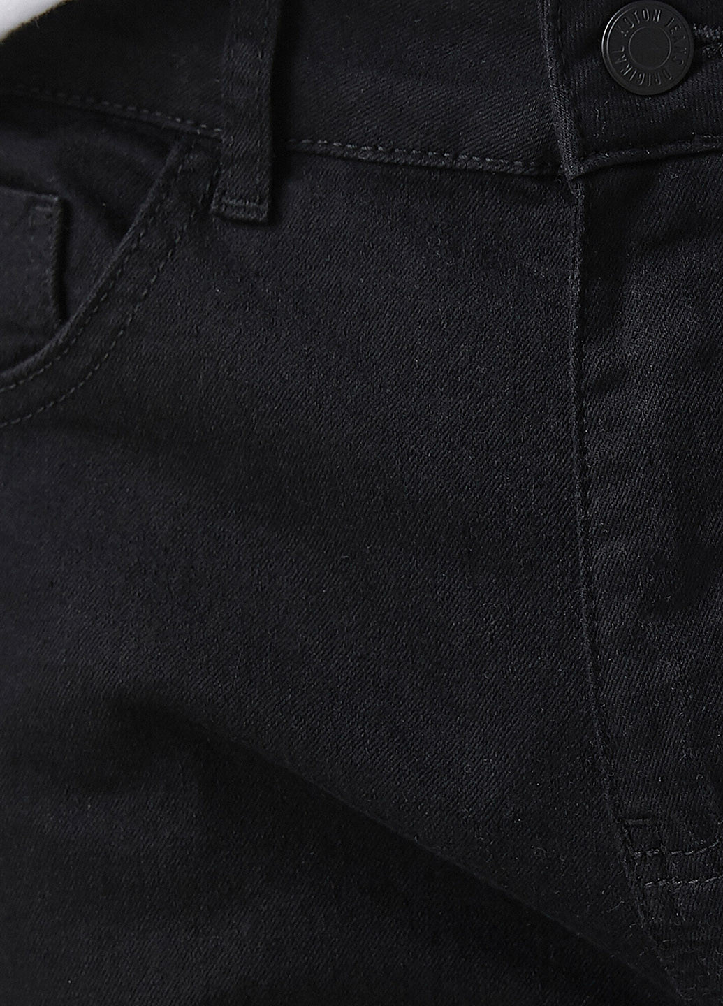 Черные джинсовые демисезонные прямые брюки KOTON