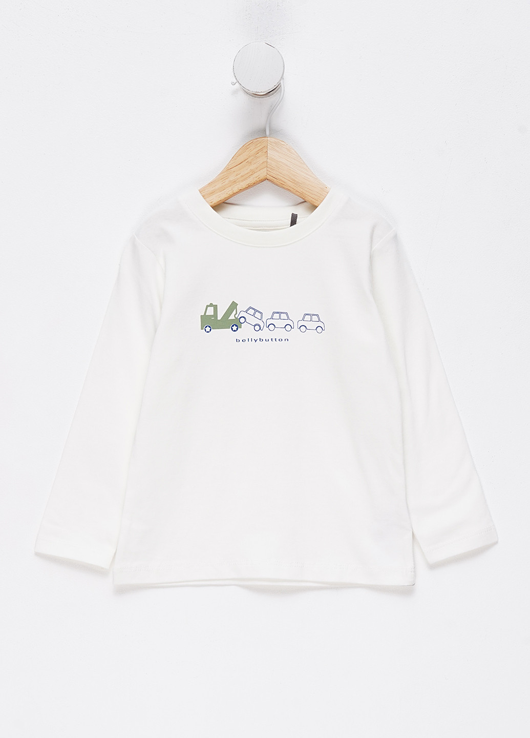 Молочный демисезонный кэжуал лонгслив Bellybutton с рисунком