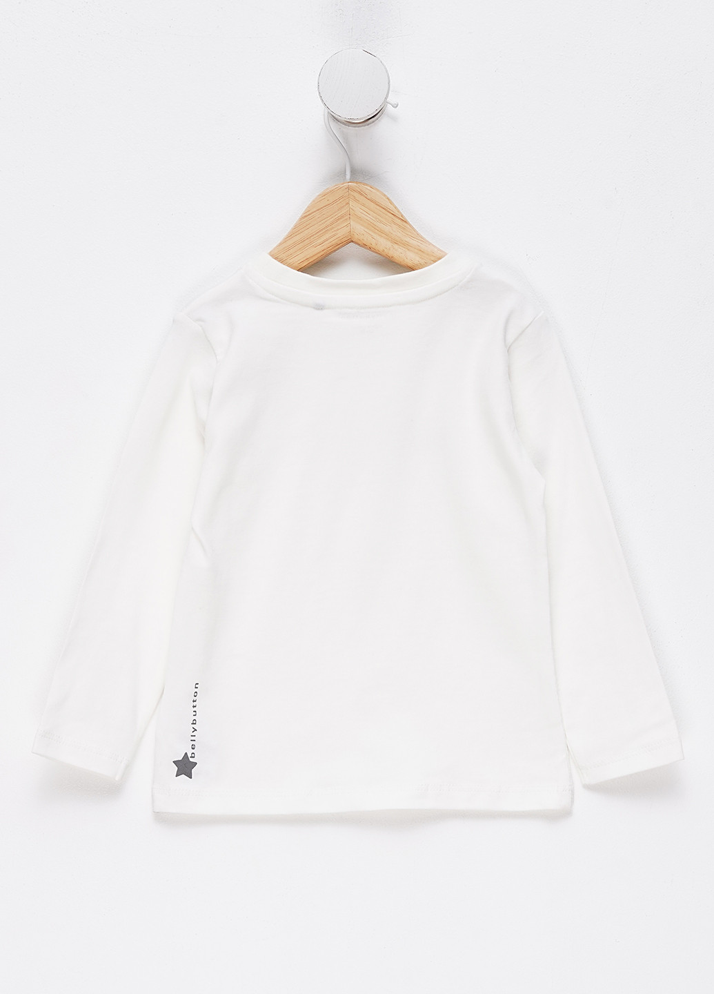 Молочный демисезонный кэжуал лонгслив Bellybutton с рисунком