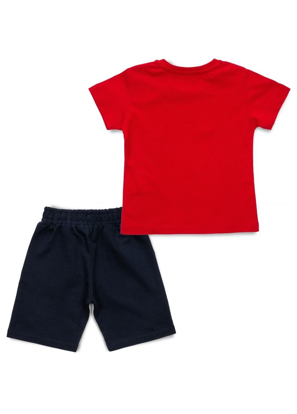 Червоний літній набір дитячого одягу з машинками (15928-86b-red) Breeze