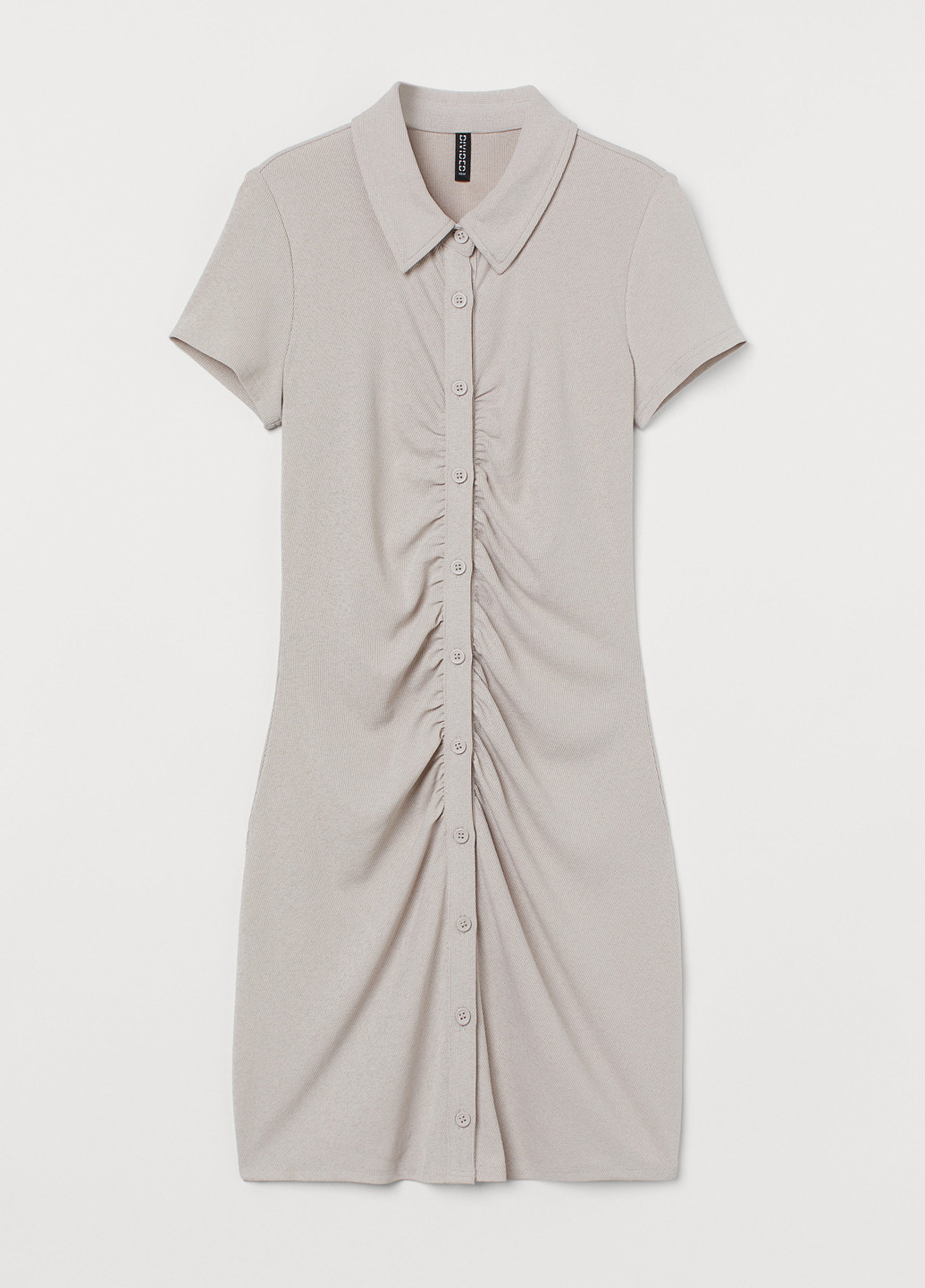 Світло-сіра кежуал сукня сорочка H&M однотонна