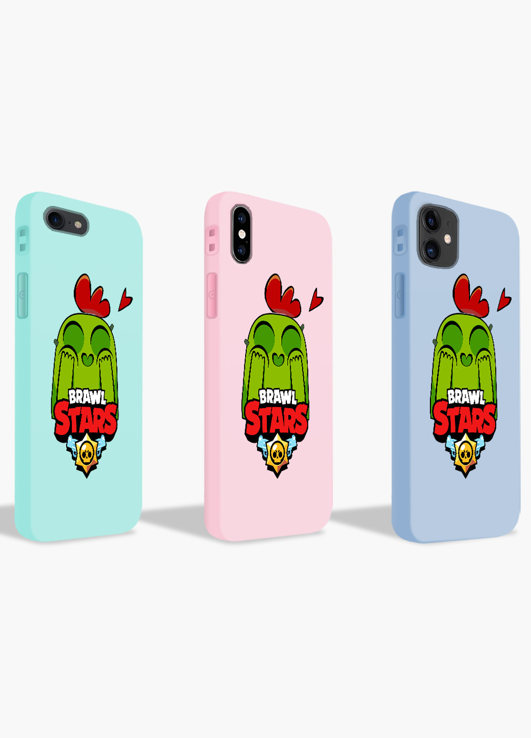 Чехол силиконовый Apple Iphone 7 Спайк Бравл Старс (Spike Brawl Stars) (17361-1010) MobiPrint (219283925)