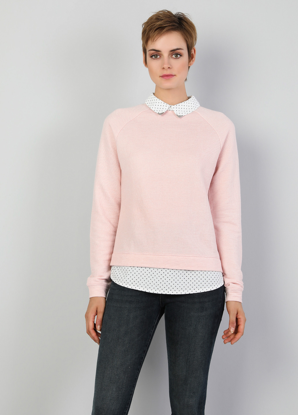 Світло-рожевий демісезонний светр джемпер Colin's