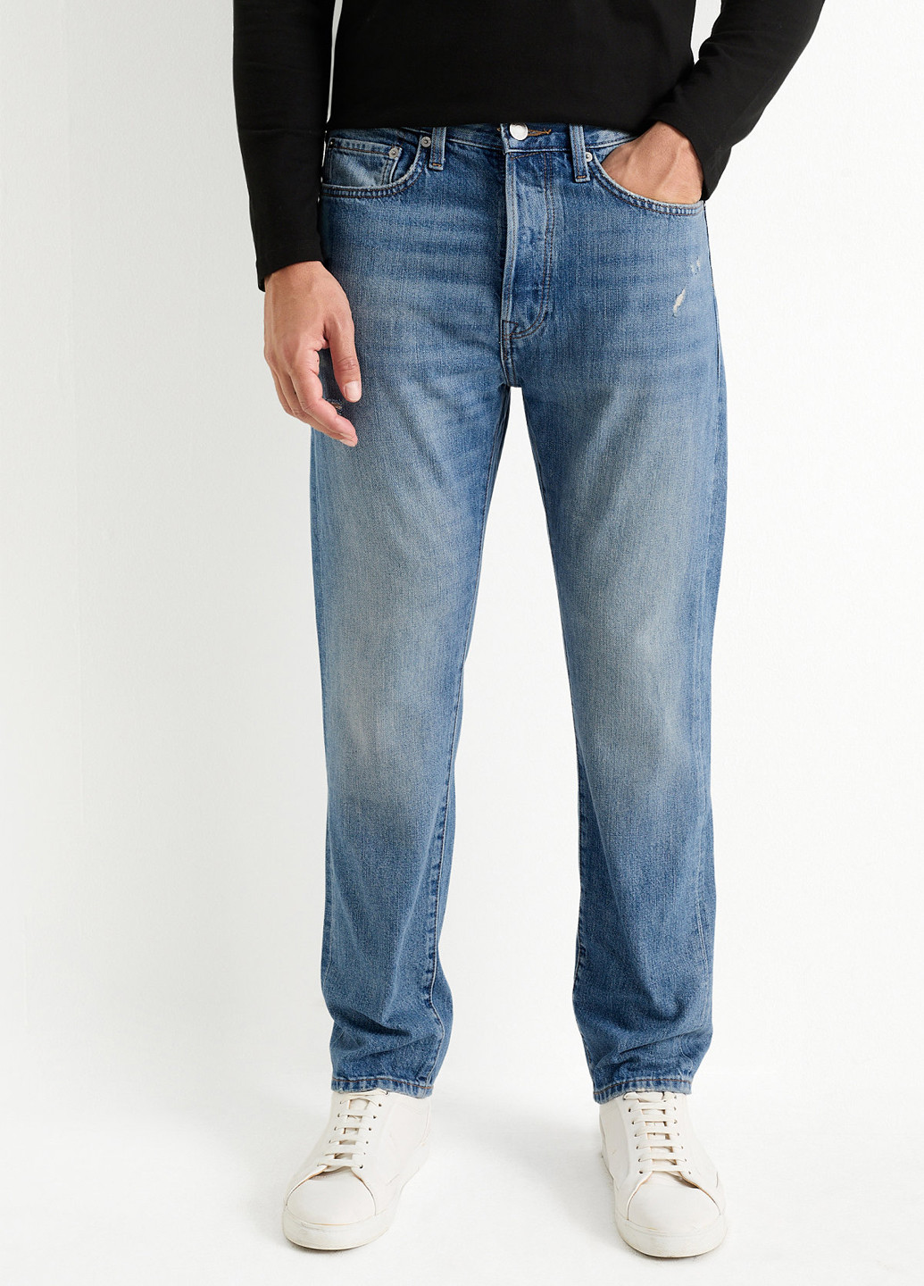 Синие демисезонные прямые джинсы C&A