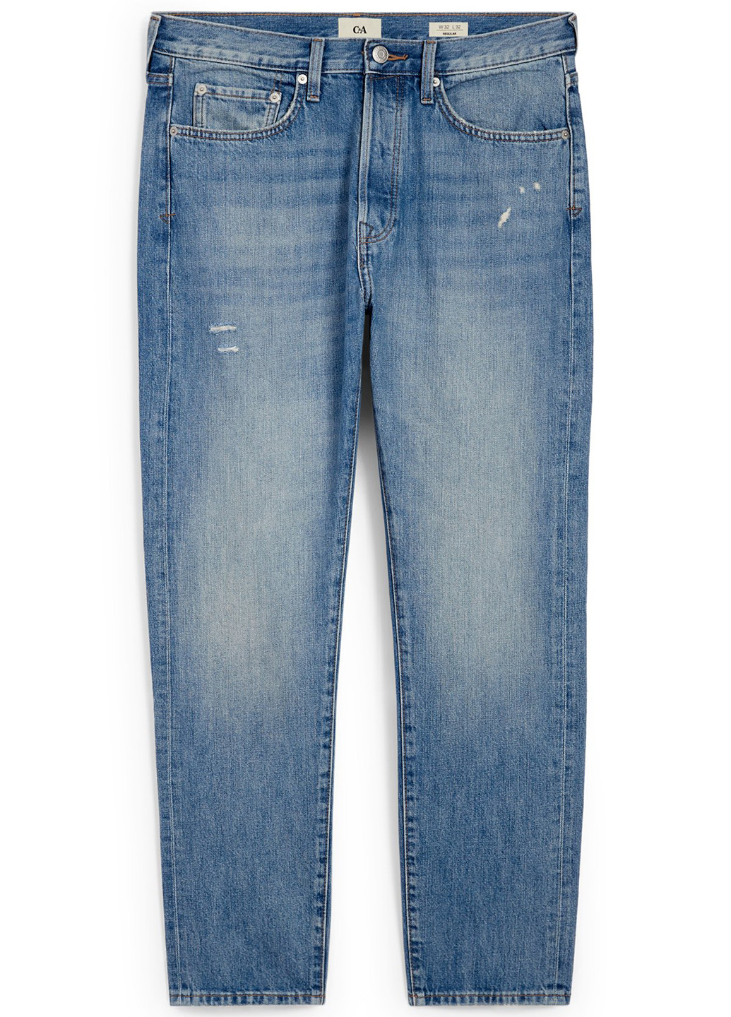 Синие демисезонные прямые джинсы C&A