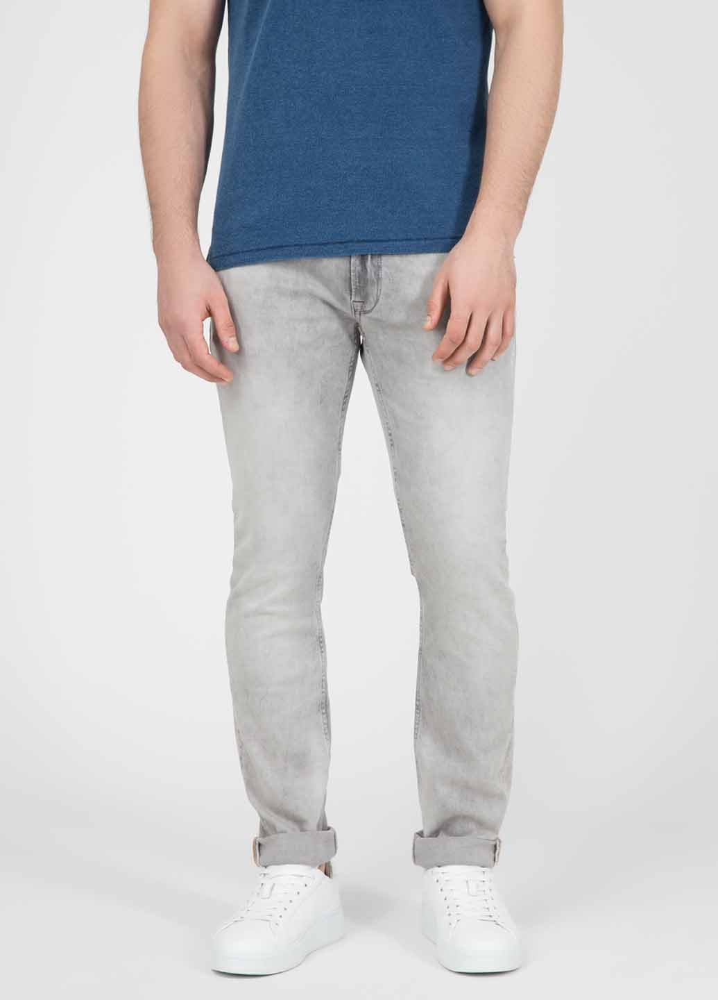Серые демисезонные прямые джинсы Pepe Jeans