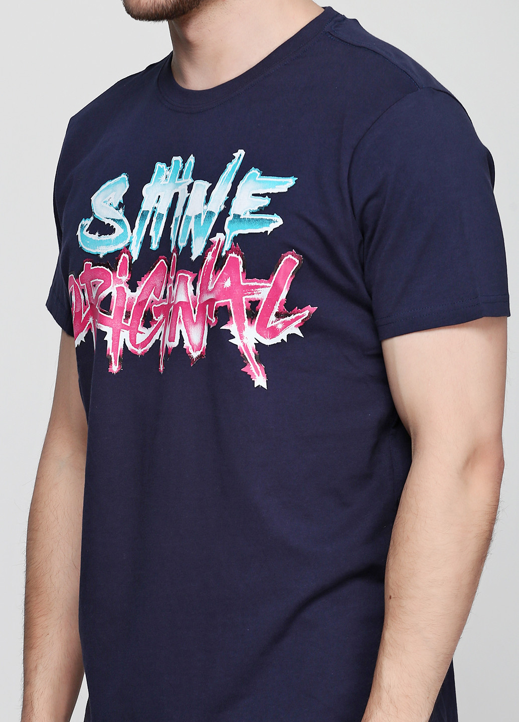 Темно-синяя летняя футболка Shine Original